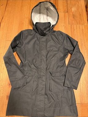 Mondetta Black Hooded Rain Jacket Utility Coat Size M